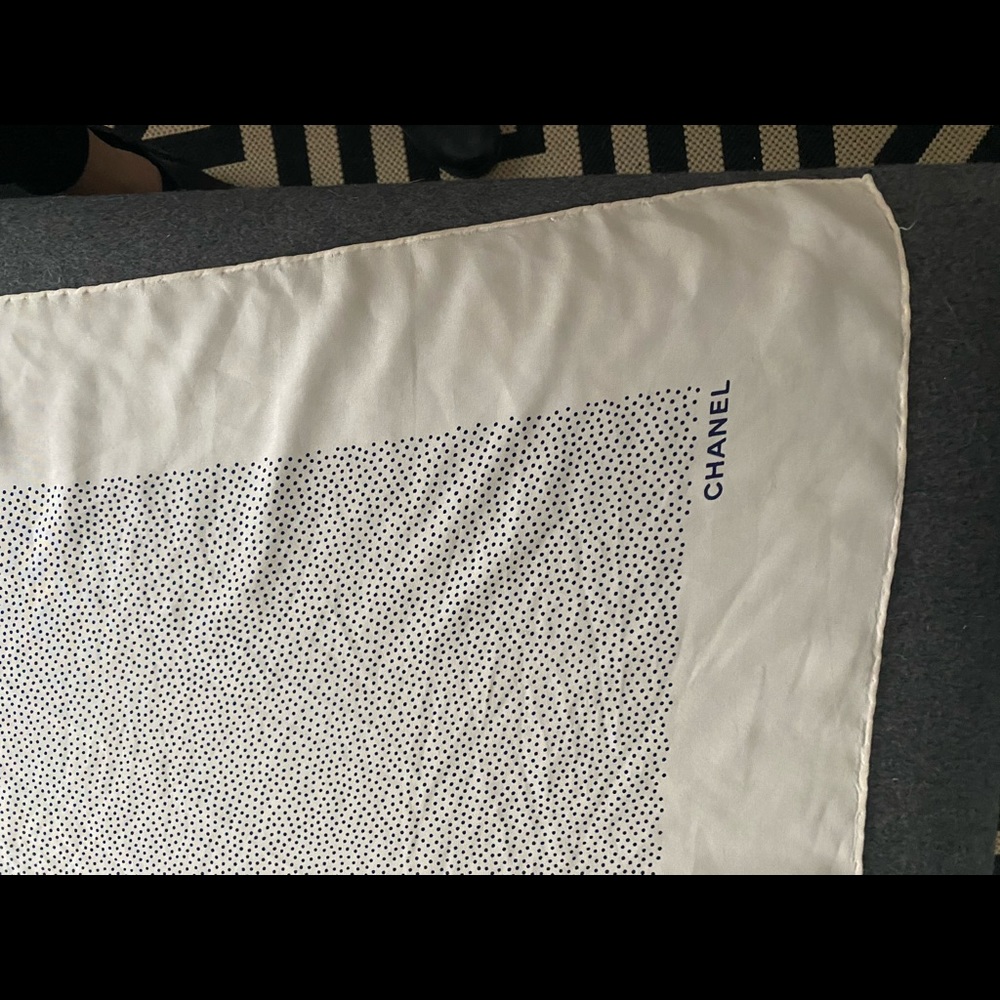 Beautiful vintage chanel white scarf